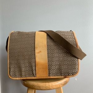 Vintage Coach Monogram Messenger/Diaper Bag F77004